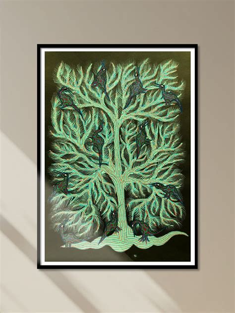 Buy Akshaya Vata: The Immortal in Bhil Painting by Geeta Bariya