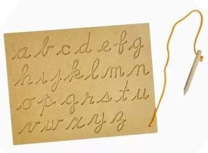 Saunidh English Small Lower Case Cursive Alphabet Tracing Board, Slate ...