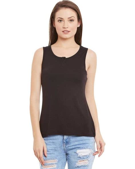Buy Wisstler Slim Fit Sleeveless Top | AJIO
