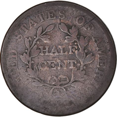 Coin, United States, Draped Bust Half Cent, Half Cent, 1806, U.S. Mint