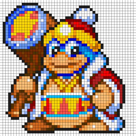 Kirby Pixel Art Grid