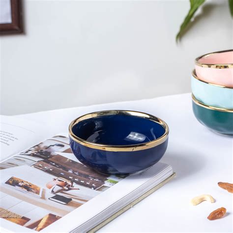 Midnight Blue Ceramic Dip Bowl Online - Premium Dip Bowl | Nestasia