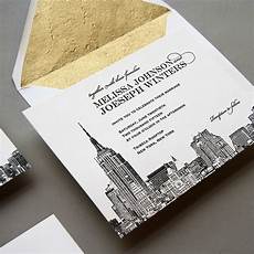Wedding Invitations Nyc by New New York City Skyline Wedding Invitation By Steel Wedding Invitations Nyc