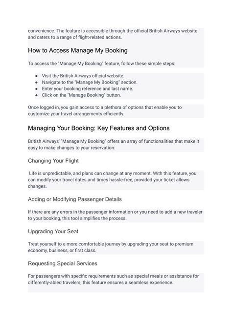 PPT - A Comprehensive Guide to British Airways' Manage My Flight ...