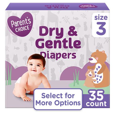 Parent's Choice Dry & Gentle Diapers Size 3, 35 Count (Select for More ...
