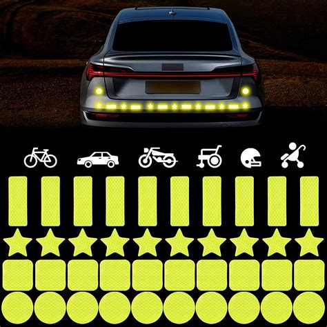 TOUCH OF MODERN® (Fluorescent) 40Pcs Strong Reflective Stripe Stickers ...