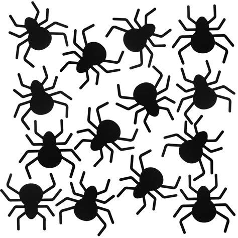 Buy 72 Pcs Spider Cut-Outs Paper Halloween Cutouts Black Spiders Shape ...