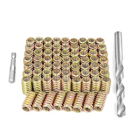 PGMJ 80 Pcs M8 Nuts Insert Furniture Screws - Headless Hex Socket Drive ...