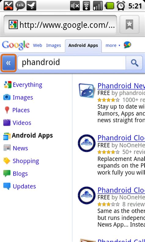 Image result for Google Search for Android