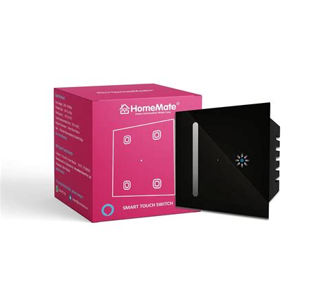 HomeMate® Smart Dimmer Touch Switch Wi-Fi - Black | Compatible with ...