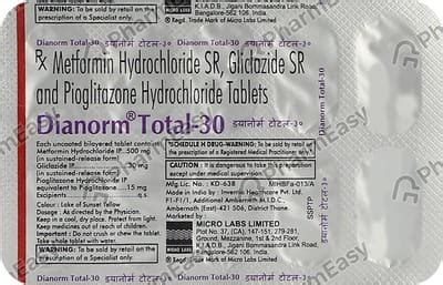Dianorm Total 30mg Strip Of 10 Tablets: Uses, Side Effects, Price ...