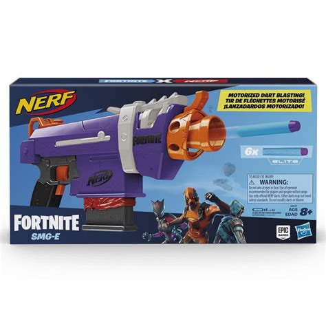 Buy Nerf Fortnite SMG-E Blaster -- Motorized Dart Blasting -- 6-Dart ...