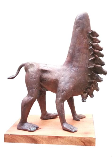 "Doshabotar": Light Brown Sculpture by Rakesh Sadhak | ArtZolo.com
