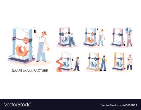 Manufacturing Process Vector Image 的图像结果