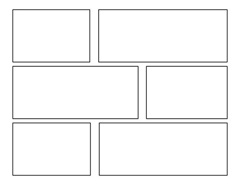 Six Panel Comic Strip Template