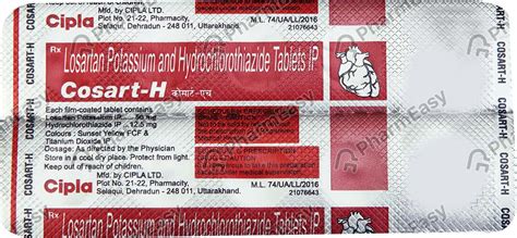 Cosart H Strip Of 10 Tablets: Uses, Side Effects, Price & Dosage ...