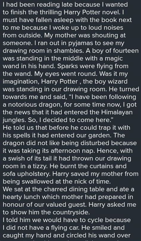 Imagine yourself to be your favourite Character who could b Harry ...