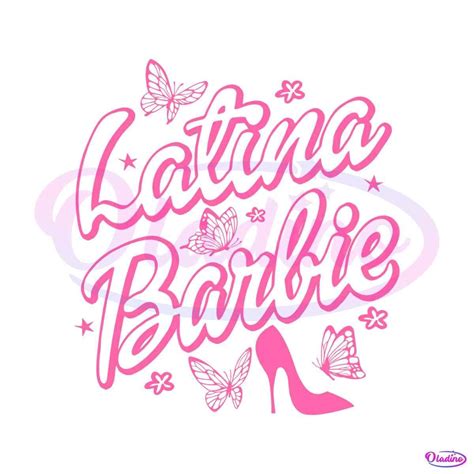 Latina Barbie SVG Latin Pink Doll Barbie Movie SVG Cutting File - Oladino