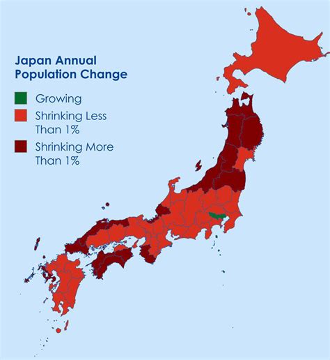 Japan Annual Population Change - Maps on the Web