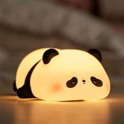 Lazy Panda Silicone Night Lamp – Soft, Squishy & Super Cute! – Giftoo