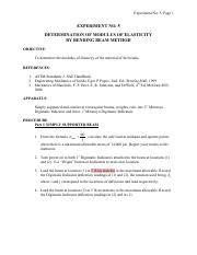 Elastic Modulus Experiment 的图像结果