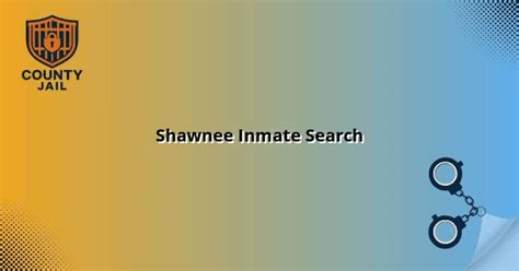 Shawnee Inmate Search
