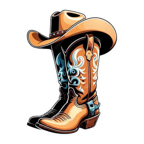 Cowboy Boot Illustration Vector, Western, Vintage, Cowboy PNG ...