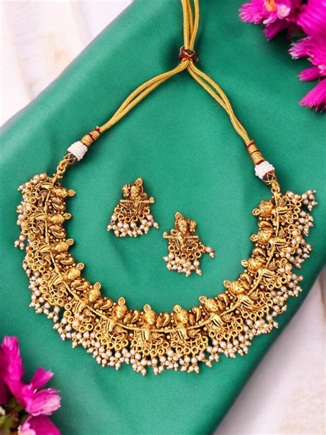 Golden Krishna Temple Jewellery Set – Bling Bag