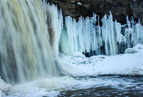 Frozen Falls Landscape at Wequiock Falls, Wisconsin Free Stock Photo ...