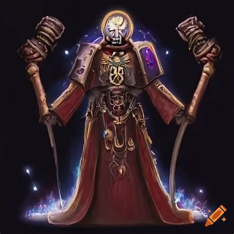 Cybernetic enhanced warhammer 40k tech priest