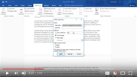 Image result for Word Index Tutorial