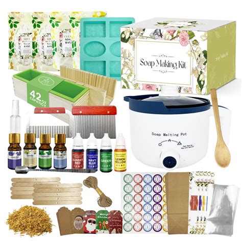 Amazon.com: PIUH Medium Soap Making Kit with Soap Melter, Loaf Mold and ...