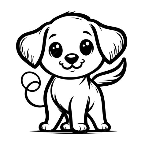 Premium Vector | Free Vector Dog Outline Drawing