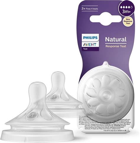 Philips Avent (3M+) Natural Teat for Newborn SCF043/27 | SCY964/02 | 2 ...