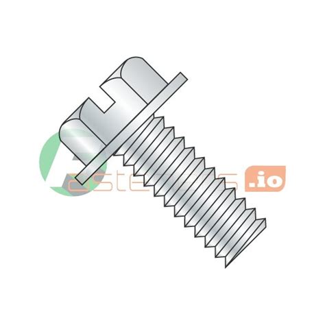 Newport Fasteners #12-24 x 1/2 in Slotted Hex Machine Screw, Zinc ...