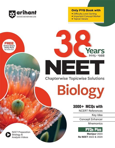 Arihant 38 Years NEET Biology Chapterwise Topicwise Solved Papers (202 ...