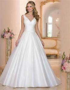 White Wedding Gowns On Rent by Designer New 2016 White Wedding Dresses V Neck Satin Cheap White Wedding Gowns On Rent