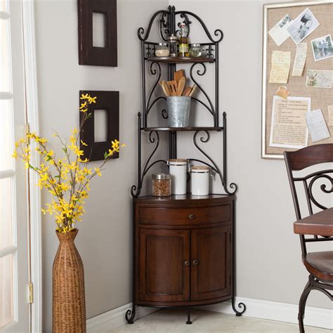 Wrought Iron Corner Bakers Rack | Foter