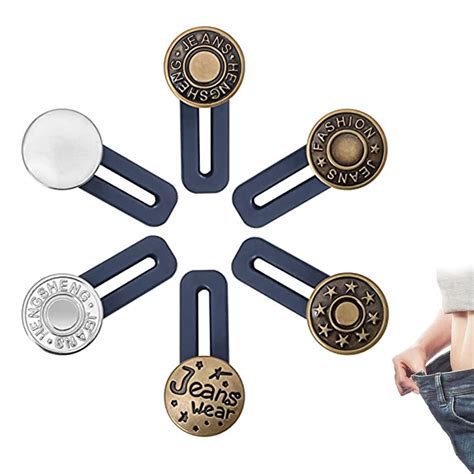 HASTHIP® 6pcs Pants Waist Button Extender, Flexible Jeans Adjustable ...
