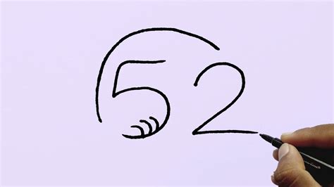 Image result for Draw Rabbit Using Number 52