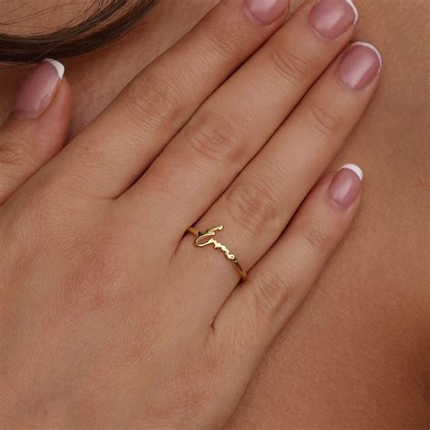 Personalized Script Lowercase with Name Ring – Artsy Store