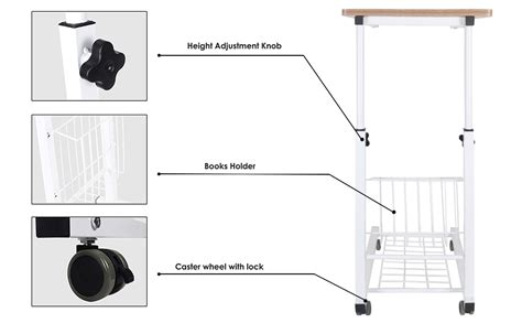 ABOUT SPACE Over Bed Table - Portable Overbed Food Table for Elders ...