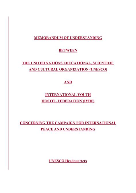 50 Free Memorandum of Understanding Templates [Word] ᐅ TemplateLab