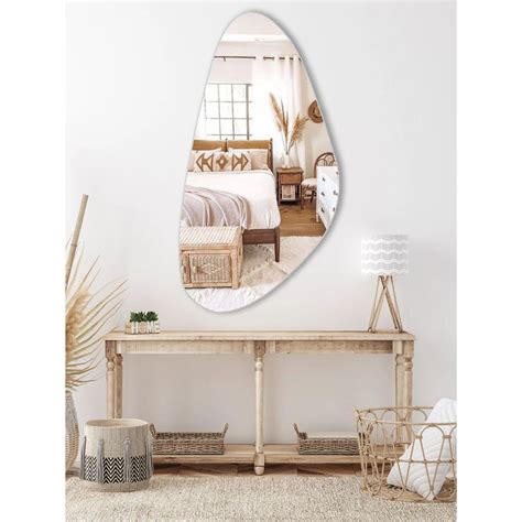 Buy The Handmade Flair Silver Irregular Decorative Wall Mirror Online