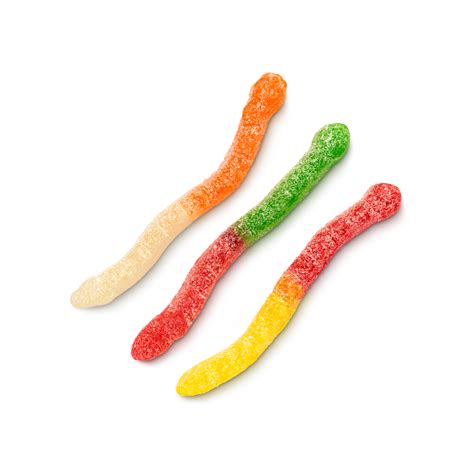 Gummy Worm, Sour Flavor, Sweet Delight, Edible Toy, Colorful Confection PNG