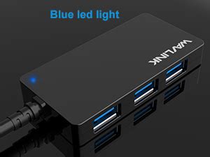 WAVLINK 4 Port USB 3.0 5Gbps Hub,USB Extension and Splitter with LED ...