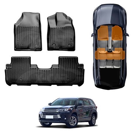 Front Rear Floor Mats for Toyota Kluger 2014-2021 Heavy Duty All ...