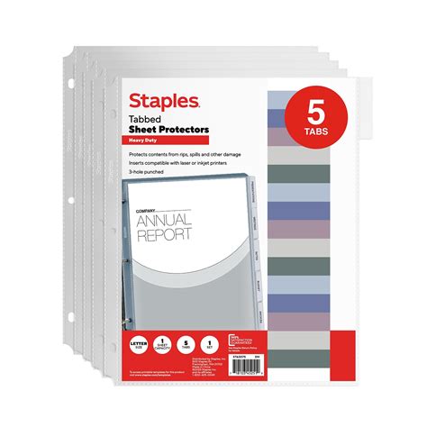 Staples Heavyweight Sheet Protectors, 8.5" x 11", Clear, Top-Loading ...