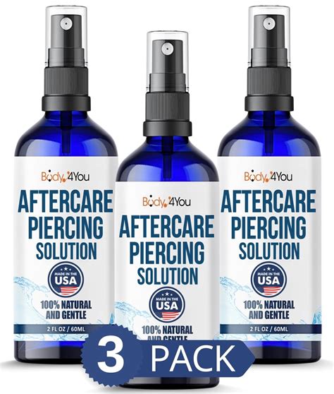 Amazon.com: BodyJ4You Piercing Aftercare Spray - Saline Solution ...