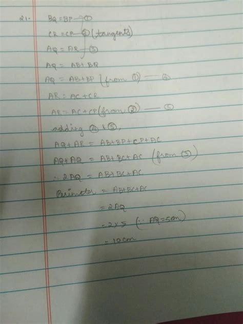 [Expert Answer] In the given figure a circle touches the side BC of ...